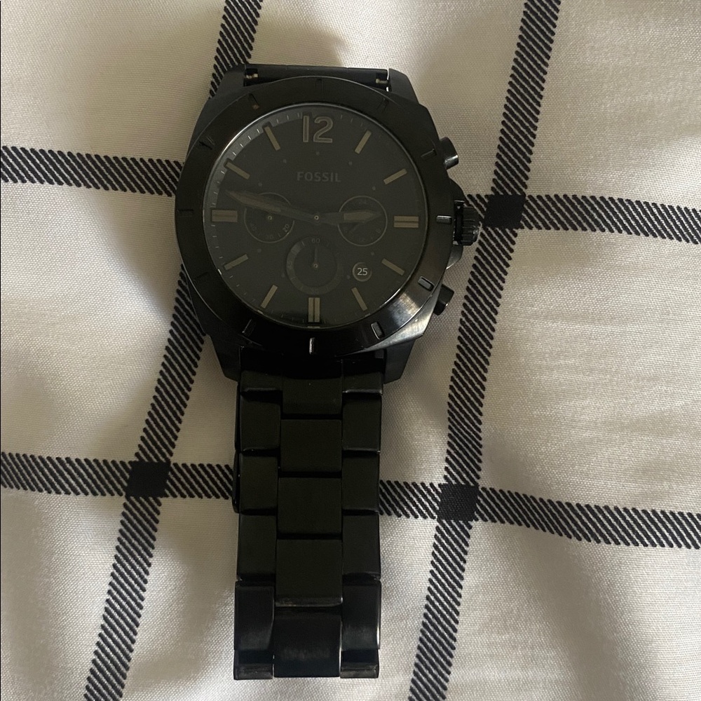 Fossil Black Stainless Steel Watch